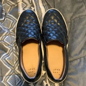A New Day black quilted slip on sneakers